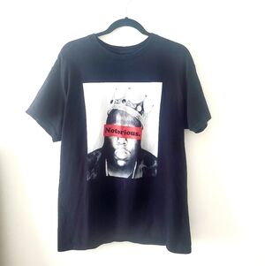 Notorious B.I.G. Black Graphic Tee with Notorious Design